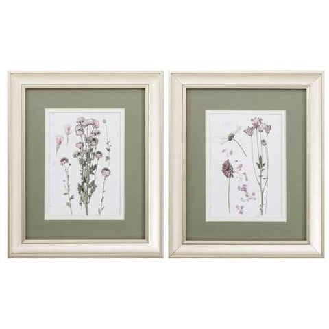 10" X 12" Champagne Gold Color Frame  Pressed Blooms (Set of 2)