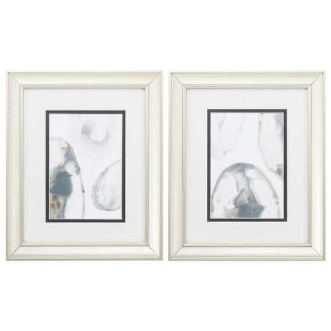 10" X 12" Champagne Gold Color Frame  Natural Geode (Set of 2)