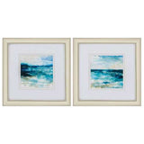 12" X 12" Champagne Gold Color Frame  Ocean Break (Set of 2)