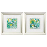 13" X 13" Brushed Silver Frame Lovebirds (Set of 2)