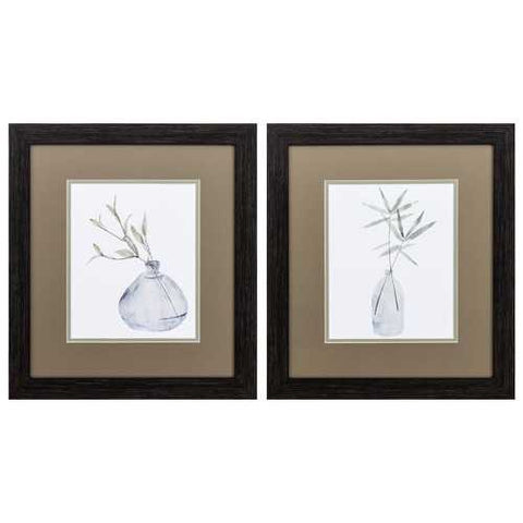 15" X 17" Distressed Black Frame Misty (Set of 2)