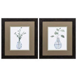 15" X 17" Distressed Black Frame Misty (Set of 2)
