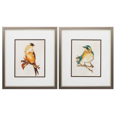 14" X 16" Metallic Bronze Frame Eco Bird (Set of 2)