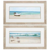 27" X 15" White Frame Tides View (Set of 2)