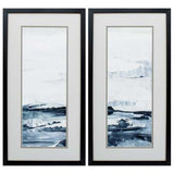 13" X 25" Silver Frame Freedom Of The Sea (Set of 2)