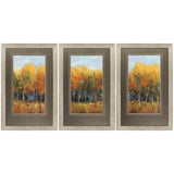 23" X 36" Champagne Gold Color Frame  Violet Landscape (Set of 3)