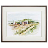 32" X 26" Brown Frame Rural Plein Air Vi
