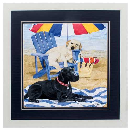 29" X 29" White Frame Labs On Beach