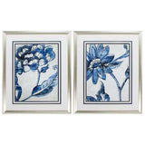 28" X 34" Brushed Silver Frame Vintage Porcelain (Set of 2)