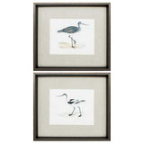 17" X 15" Brushed Silver Frame Morris Sandpipers (Set of 2)