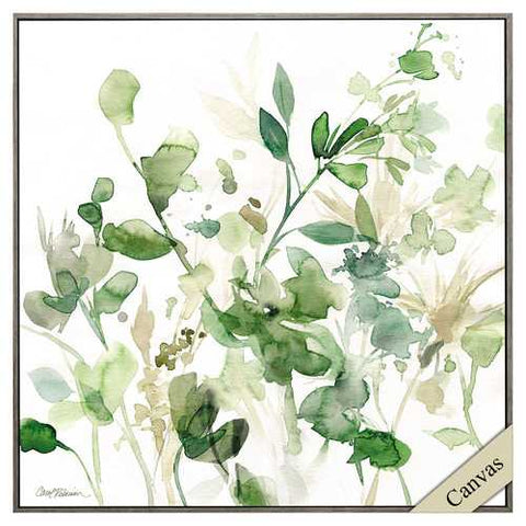 30" X 30" Woodtoned Frame Sage Garden I