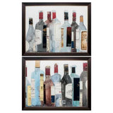 27" X 21" Brown Frame Wine & Spirit (Set of 2)