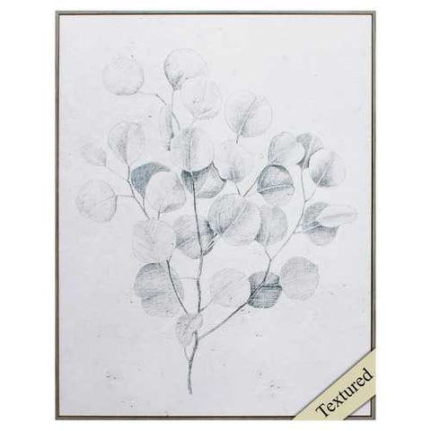 22" X 28" Woodtoned Frame Botanical Sketches Iv