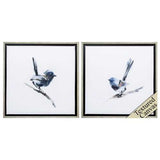 21" X 21" Silver Frame At Attention Waiting (Set of 2)