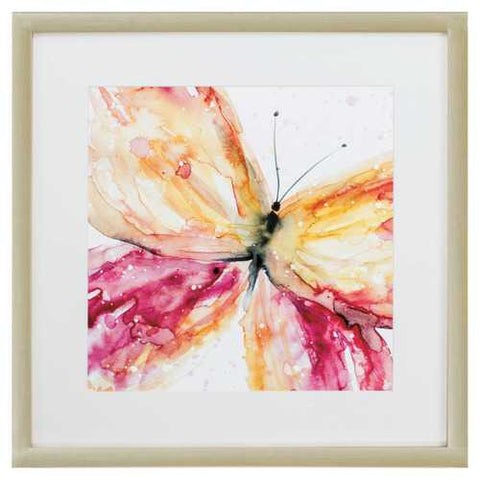 29" X 29" Champagne Gold Color Frame  Butterfly Fling I