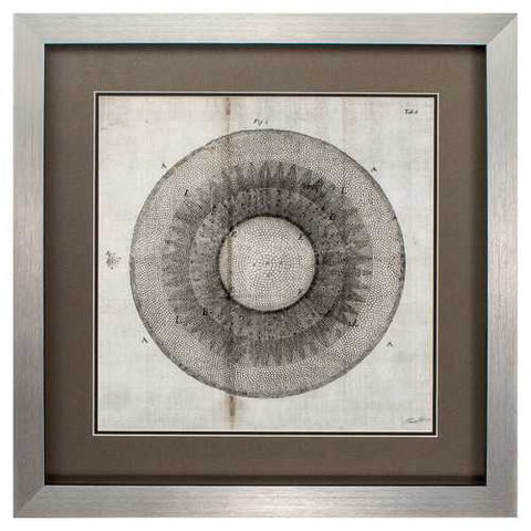 26" X 26" Silver Frame Custom Cross Cut II