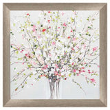 30" X 30" Champagne Color Frame  Spring Bouquet
