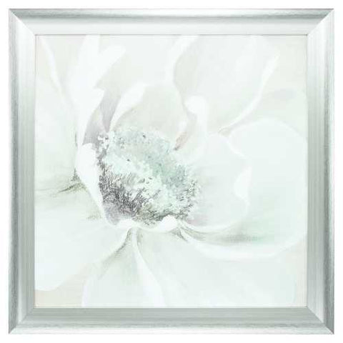 28" X 28" Silver Frame Winter Blooms I