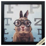 11" X 11" Black Frame Four Eyes