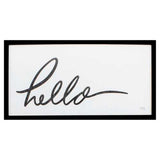 25" X 13" Silver Frame Hello