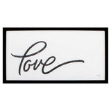 25" X 13" Silver Frame Love