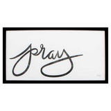 25" X 13" Silver Frame Pray