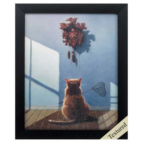 9" X 11" Black Frame A Timely Lunch