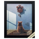 9" X 11" Black Frame A Timely Lunch