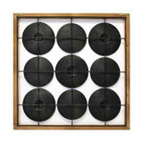 Distressed Multi-Color Metal & Wood Framed Plates