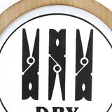 S/3 "Wash, Dry, Press" Wood Framed Wall Art