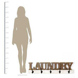 Distressed Wood "Laundry" Wall Hooks