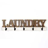 Distressed Wood "Laundry" Wall Hooks