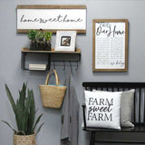 "Our Home" Metal & Wood Framed Wall Art