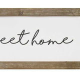 Scripted "Home Sweet Home" Metal & Wood Wall Decor