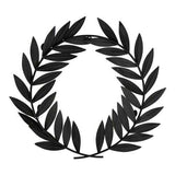 Distressed White Metal Wreath Wall Decor