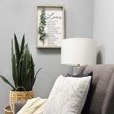 Love is Patient Metal & Wood Framed Wall Art