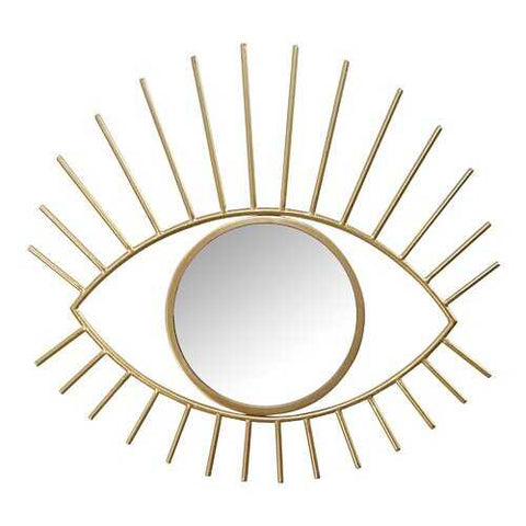 Gold Metal Eye Wall Mirror