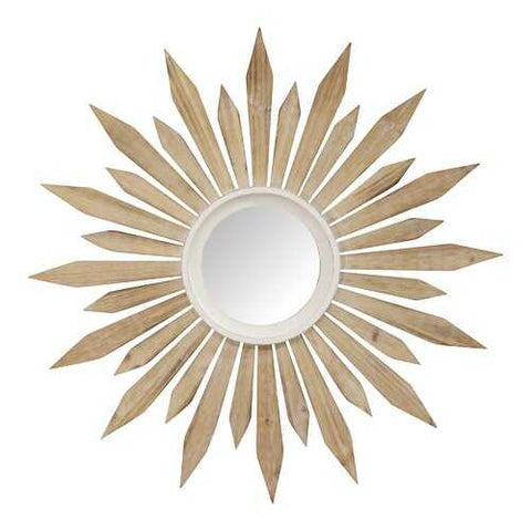 30" Wood Framed Ray of Sunshine Wall Mirror