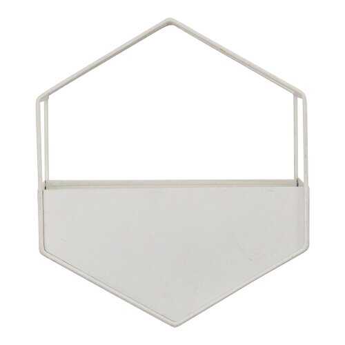 White Metal Wall Planter