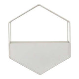 White Metal Wall Planter