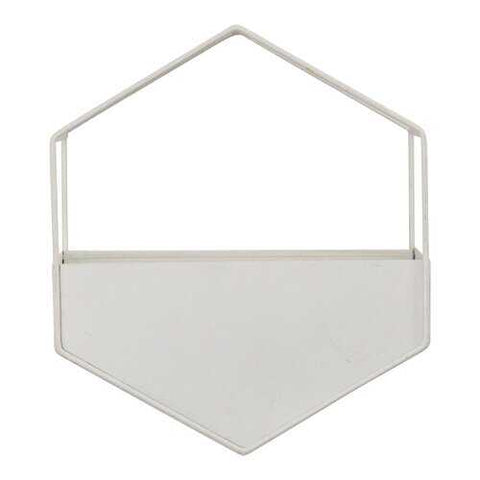 White Metal Wall Planter