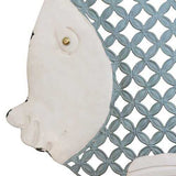 S/2 Tropical Two-Tone Metal Fish Wall Decor