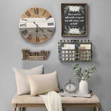 "Family Where Life Begins" Natural Wooden Wall Decor