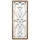 Distressed Heart and Fleur de Lis Wood Panel Wall Decor