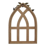 Distressed White Arch w/ Metal Flowers Wall Decor