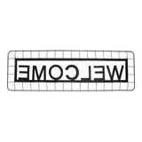 Modern Black "Welcome" Wall Decor