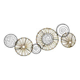 Woven Rattan and Metal Centerpiece