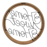 Black "Home Sweet Home" Wood and Metal Wall Decor