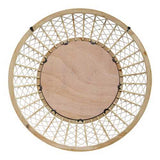 33.50" Woven Rattan Mirror