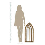 36" Gothic Inspired Arch Wood Wall Mirror
